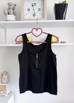 Классная майка в рубчик на молнии