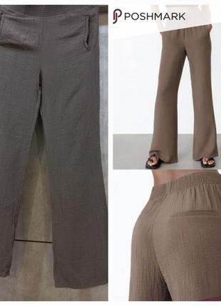 Стильні,фірменні,штани жатка,віскоза,коричневі
