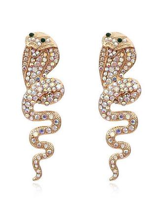 Креативні  милі сережки-гвоздики  кобри