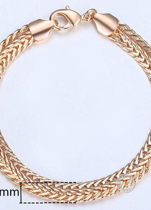 Брендовий позолочений браслет (медичне золото) довжина 20 см