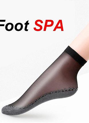 1 пара тонкі шовкові шкарпетки з нековзкою нижньою частиною , розмір 35-40