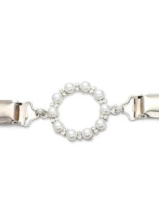 Сріблястий&nbsp;кліп&nbsp;зажим для шалі, кардигана