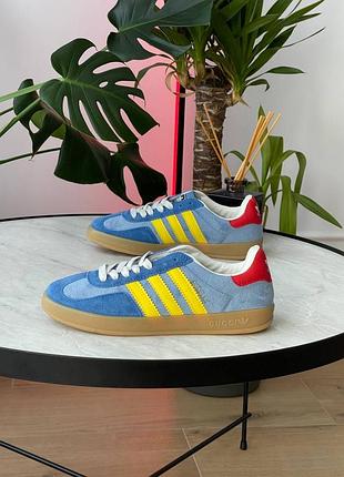 Адидас кеды adidas × gucci gazelle blue