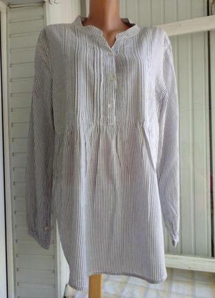 Тонкая коттоновая блуза рубашка батист