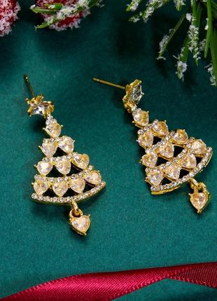 Сріблясті , золотисті новорічні сережки