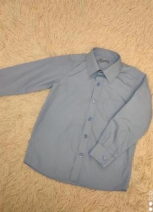 Рубашка на мальчика 116 см. рубашка школьная. рубашка для первоклассника на длинный рукав