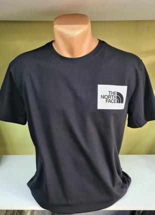 Футболка the north face мужская, мужская футболка черная, стрейчевая футболка, базовая футболка с маленьким принтом, футболка