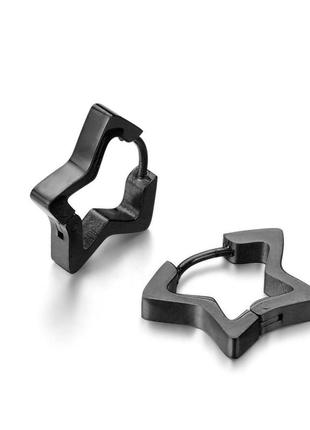 1 шт. модна чорна сережка унісекс панк-рок з нержавіючої сталі