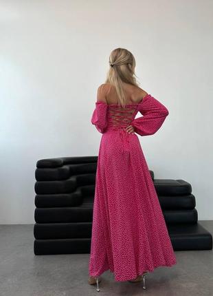 Корсетна сукня максі з зав‘язками на спинці🌸2 фото