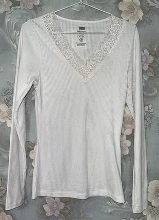 Термо кофта з кружевом утеплена на флісі