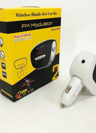 Автомобильный трансмиттер fm модулятор mod, usb трансмиттер, fm модулятор с аккумулятором. h21 bt shop