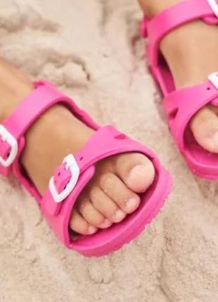 Детские босоножки сандалии прорезиненные размер 29,устилка 18см,розовые девочка