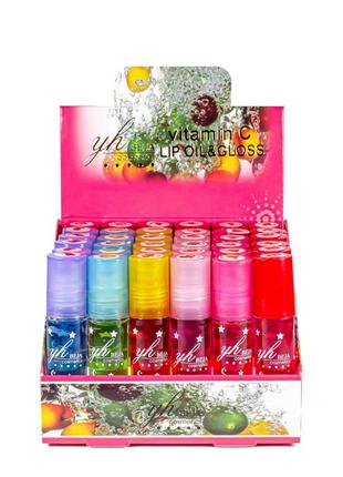 Набор блесков для губ с фруктовым ароматом yh beja vitamin c lip oil&gloss, 36 шт4 фото