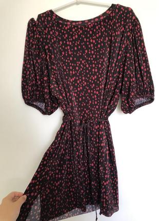 Сукня міні, чорно-червона