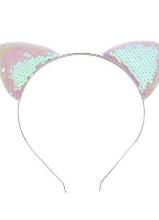 Обруч уши с паетками