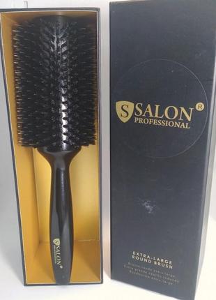 Щітка-брашинг для волосся salon professional дерев'яна кругла 43ф6 фото
