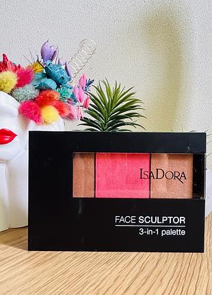 Оригінал isadora face sculptor 3-in-1 palette палетка для скульптурування обличчя 64...