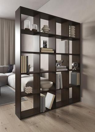 Етажерка для іграшок та книг, стелаж у вітальню, книжкові шафи та полиці, етажерки та тумби венге темний