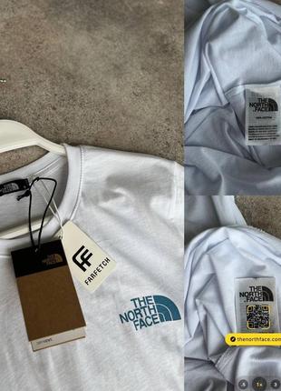 Чоловіча футболка the north face на весну у білому кольорі premium якості, стильна та зручна футболка на кожен день5 фото