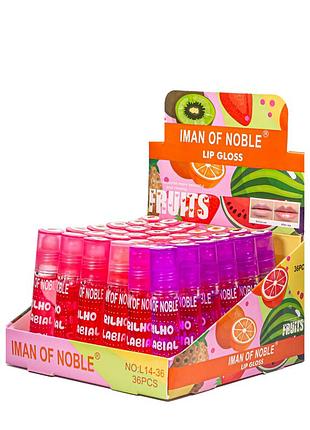 Набор фруктовых блесков для губ iman of noble lip, 36 шт
