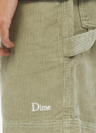 Вельветовые летние шорты dime corduroy carpenter shorts olive