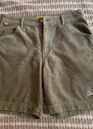 Вельветовые летние шорты dime corduroy carpenter shorts olive