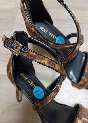 Леопардовые босоножки nine west9 фото