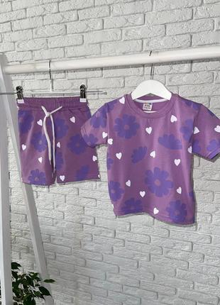 Літній комплект для дівчинки яскравий та стильний