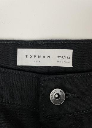 Джинсы topman stretch slim черные зауженые мужские слим штаны брюки 7