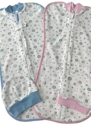 Пеленка - кокон (европеленка) на молнии рост 56-62 см (0 - 3 месяца) baby с шапочкой lari