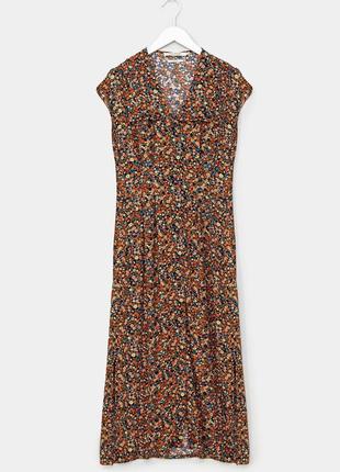 Роскошное платье в цветочный принт с отложным воротником nice things paloma s