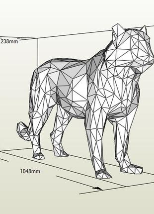 Paperkhan набор для создания 3d фигур лев тигр кот паперкрафт papercraft подарок сувернир игрушка конструктор