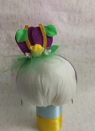 Аксесуари, прикраси для волосся. осінній обруч обідок ободок вінок до костюма слива на свято осені. осінні ягоди, фрукти, овочі, дари осені v.j.v.