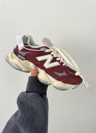 Кросівки new balance 9060 washed burgundy4 фото