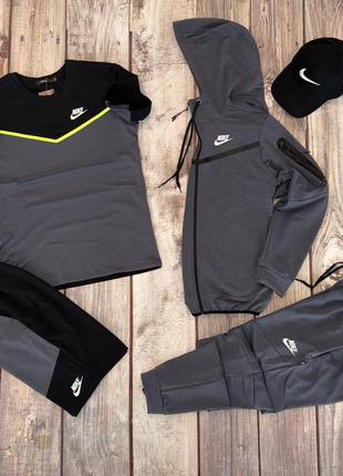 Чоловічий спортивний костюм сет 5в1 nike tech fleece