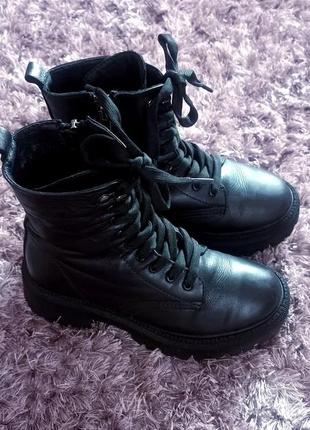 Шкіряні зимові черевики2 фото