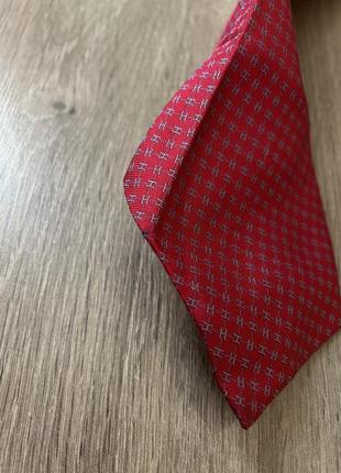Hermes silk tie монограмний вінтажний галстук краватка4 фото