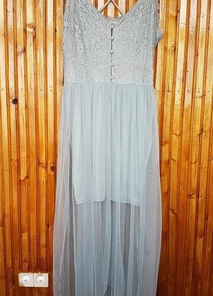 Кружевное платье, сарафан h&m с фатиновой юбкой.