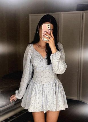 Комбінезон - сукня міні ніжно-блакитна