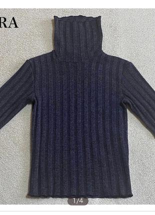 Гольф кофта zara размер s или xs в рубчик повязка