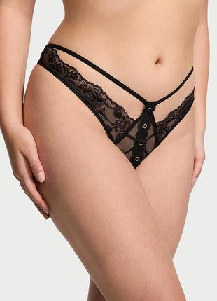 Открытые трусики тонг victoria's secret с кружевом