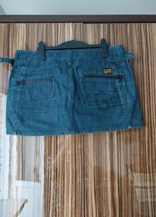 Короткая джинсовая юбка g-star raw размер m