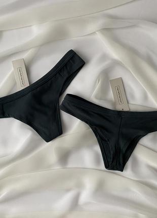 Трусики бразильяно из хлопка зеленого цвета intimissimi размер s