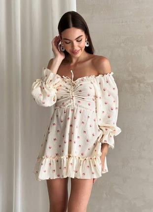 Муслиновое платье с принтом🌸