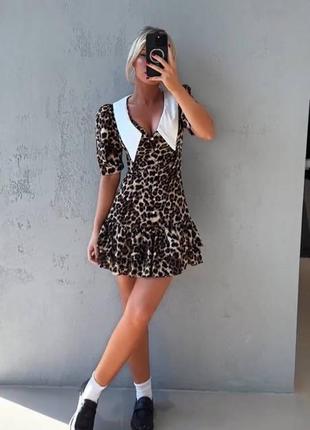 Платье из штапеля в леопардовом принте🐆