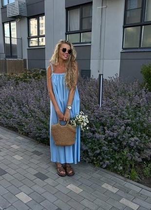 Легка сукня з льону вільного крою🌸