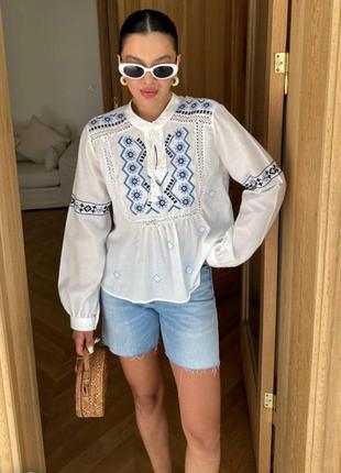 Біла вишита сорочка ❤️ вишиванка ❤️ біла жіноча вишита блуза