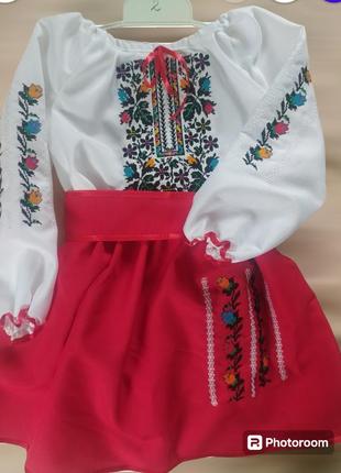 Костюм вишиванка для дівчинки 116,122,128,134,140