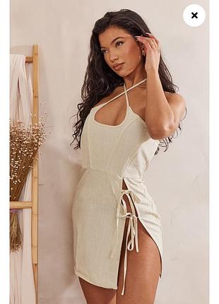 Нова корсетна сукня prettylittlethings з розрізом на ніжці