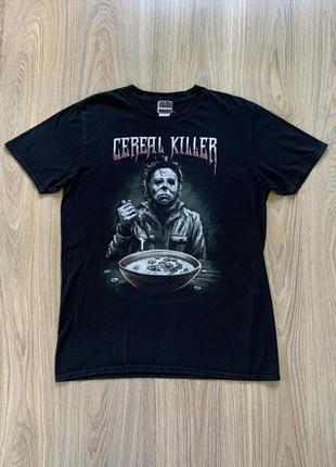 Мужская хлопковая футболка с принтом скелета птеродактиля cereal killer halloween